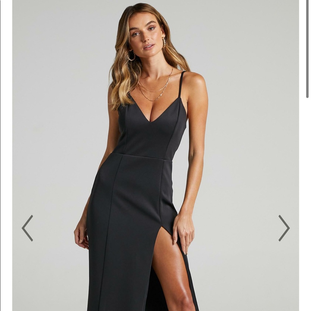 Dare to Dream Black Maxi Dress with Slit